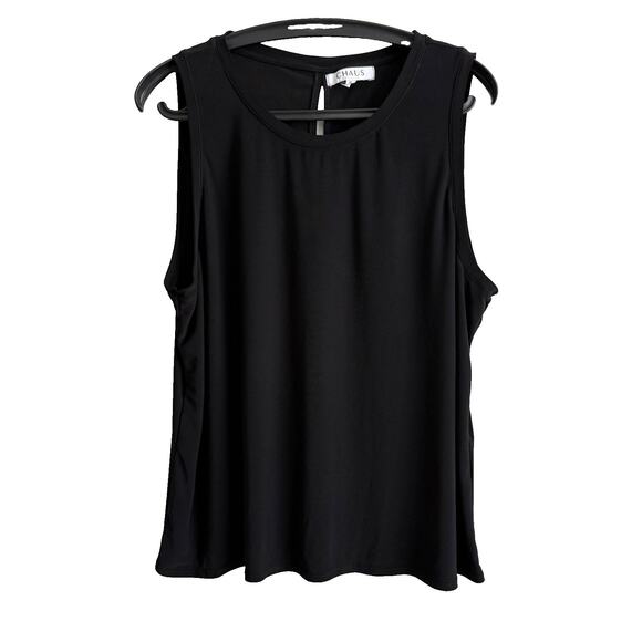 Chaus Womens Black Sleeveless Blouse Size XL Fairy Grunge Witchy Whimsigoth - Picture 1 of 12